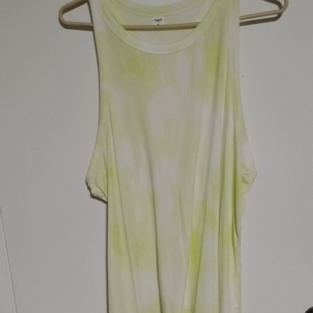 Old Navy Yellow and Green Tank Top